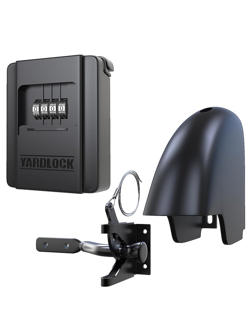 Yardlock Gate Lock â€“ Secure Keyless Fence Lock and Latch with 2-Way Access â€“ Strong Durable System for Theft Prevention and Home Security, Easy Installation on Wood or Vinyl Gates/Fences (Regular â€“ 1-Pack) - Image 1